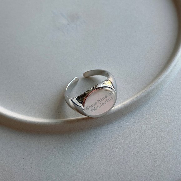 💕 LAST ONE some kind of wonderful Signet Ring Sterling Silver - Picture 2 of 11